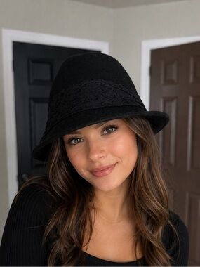 Asymmetrical Lace Fedora